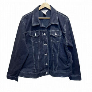 North Reflections Black Denim Jacket Size XL